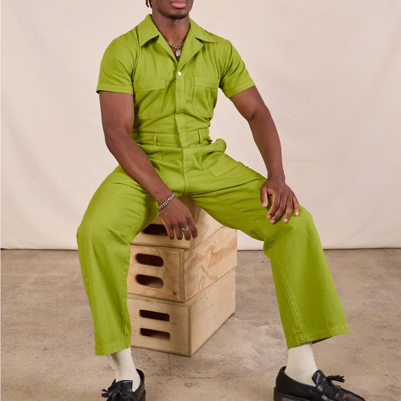 Big Bud Press Short Sleeve Jumpsuit in Gross Green - Picture 6 of 16